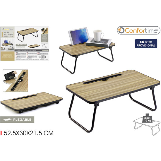 MESA MADERA PLEG.METAL 52.5X30X21.5 CONFORTIME image 1