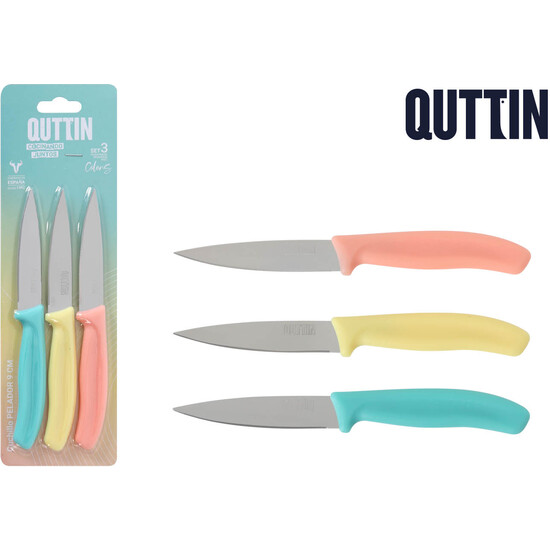 #-72-SET 3PZS CUCHILLOS PELADOR 9CM BASICCOLORS image 0