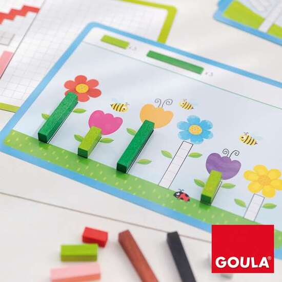 GOULA JUEGO ACTIVIDADES CON REGLETAS DE MADERA image 1