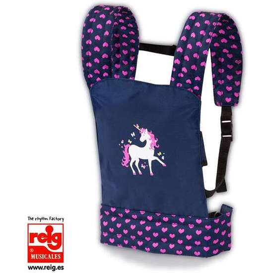 MOCHILA BEBÉ PASEO AZUL MARINO PARA MUÑECAS O PELUCHES DE HASTA 46 CM image 0