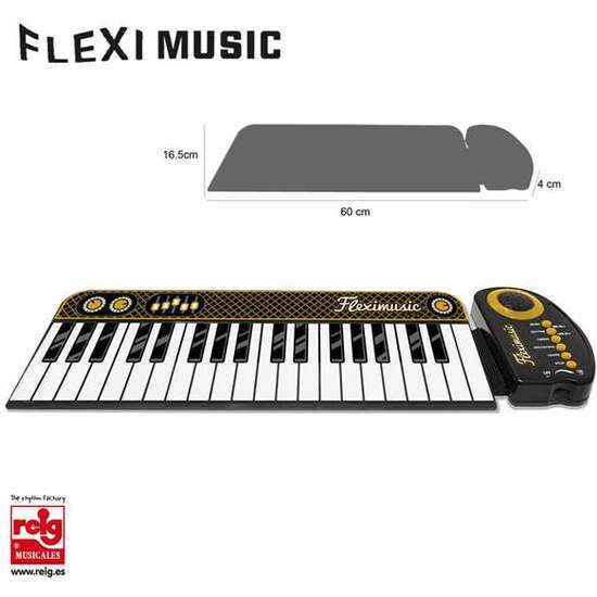 PIANO FLEXIBLE ENROLLABE 37 TECLAS 16,5X60X4 CM image 1