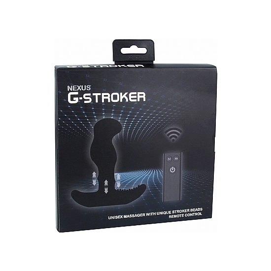 G STROKER UNISEX MASSAGER WITH UNIQUE STROKER BEADS - BLACK image 1