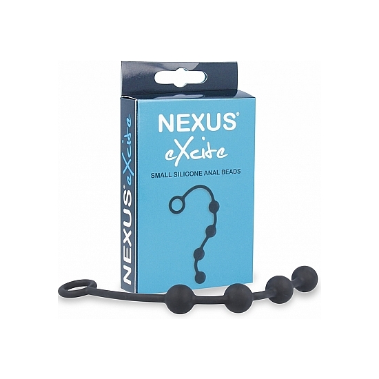 EXCITE SILICONE ANAL BEADS - BLACK image 1