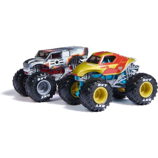 BLISTER 2 COCHES IRON MAN VS WAR MACHINE MARVEL MONSTER JAM image 1