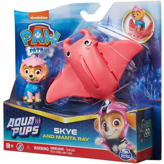 BLISTER 2 FIGURAS SKYE AQUA PUPS PATRULLA CANINA PAW PATROL image 1