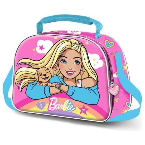 BOLSA MERIENDA BARBIE  3D RAINBOW  20X25,5X10 CM image 0