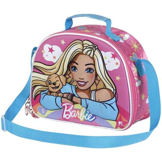 BOLSA MERIENDA BARBIE  3D RAINBOW  20X25,5X10 CM image 1