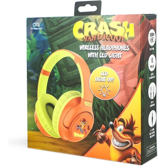 AURICULARES INALAMBRICOS LED CRASH BANDICOOT image 2
