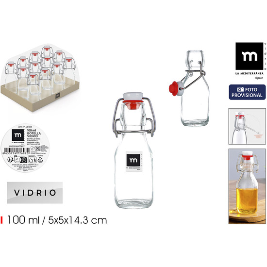 BOTELLA 100ML C/TAPON HERMETICO LA MEDIT image 0