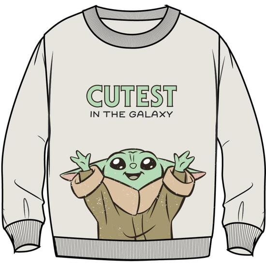SUDADERA COTTON BRUSHED THE MANDALORIAN GROGU image 0