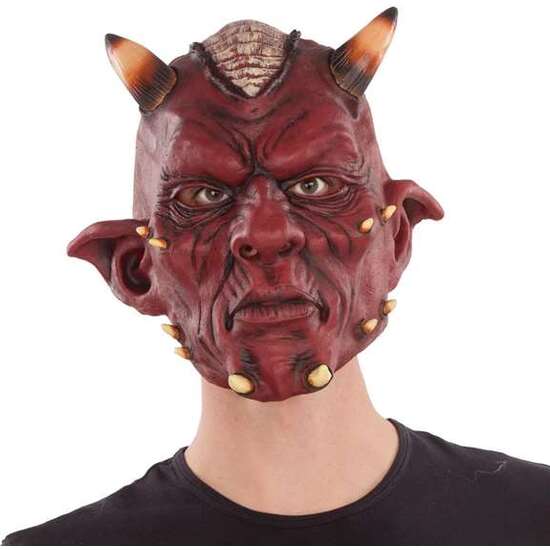 FULL DEVIL LATEX MASK  TALLA ONE SIZE image 0