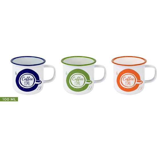 MUG ESMALTADA BLANCA/FRASES 100ML PRIVIL image 0