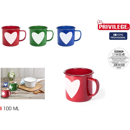MUG ESMALTADA COLOR/DISE¥O 100ML PRIVILEGE image 1