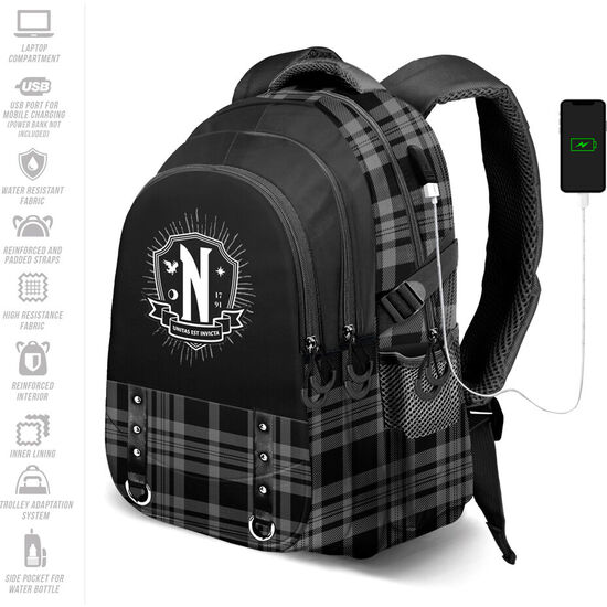 MOCHILA CHAINS MIERCOLES 44CM ADAPTABLE image 1