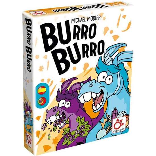 JUEGO BURRO BURRO. ELIGE SABIAMENTE LOS DADOS PARA QUE TUS CARTAS VALGAN LO MENOS POSIBLE. 10X12,5X2,5 CM image 0