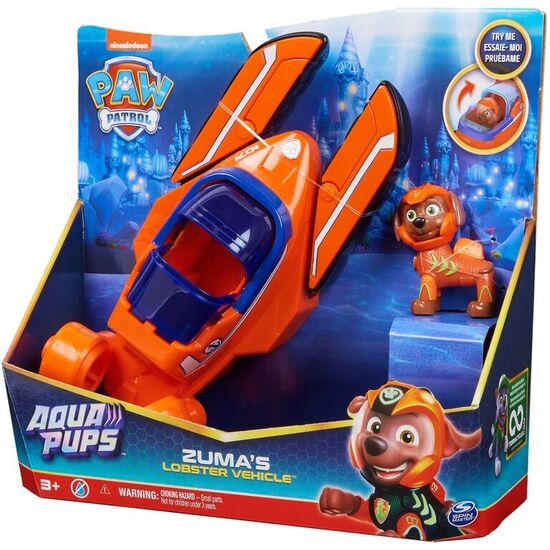 BLISTER 2 FIGURAS ZUMA VEHICULOS AQUA PUPS PATRULLA CANINA PAW PATROL image 1