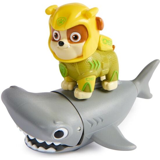 BLISTER 2 FIGURAS RUBBLE AQUA PUPS PATRULLA CANINA PAW PATROL image 2