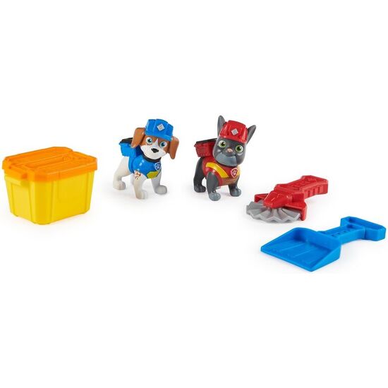 BLISTER 2 FIGURAS CHARGER Y WHEELER EQUIPO RUBBLE PATRULLA CANINA PAW PATROL image 1
