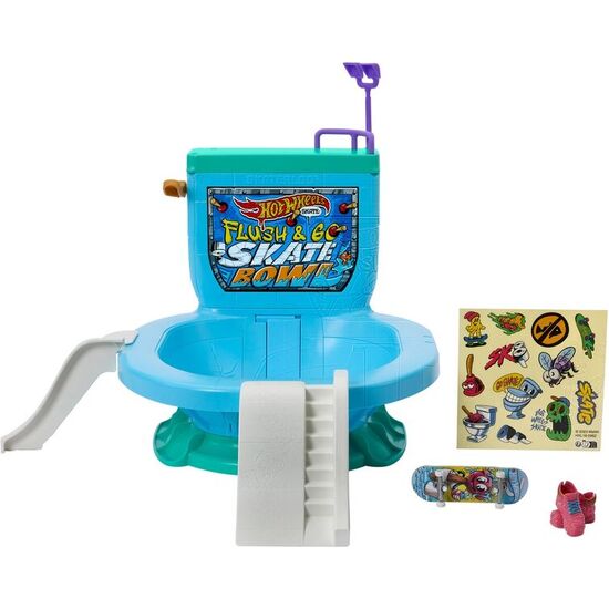 SET BOWL DE INODORO SKATE HOT WHEELS image 1