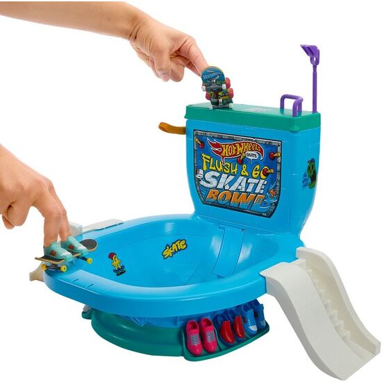 SET BOWL DE INODORO SKATE HOT WHEELS image 2