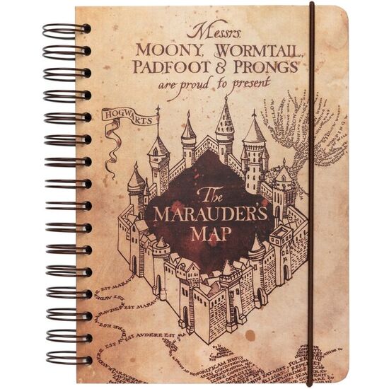 CUADERNO A5 MAPA DEL MERODEADOR HARRY POTTER image 0