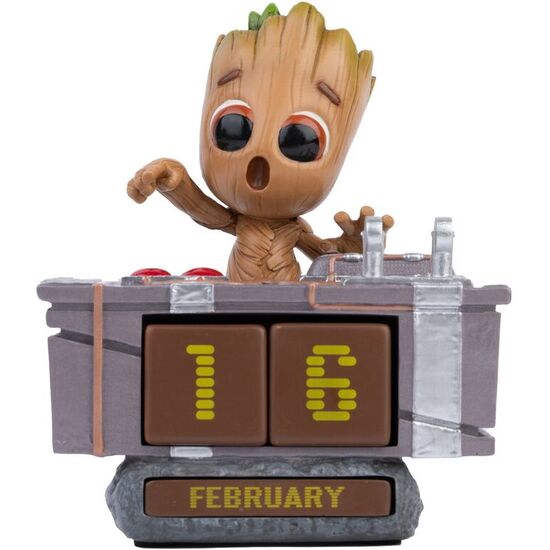 CALENDARIO PERPETUO 3D GROOT DEATH BUTTON GUARDIANES DE LA GALAXIA MARVEL image 0