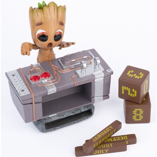 CALENDARIO PERPETUO 3D GROOT DEATH BUTTON GUARDIANES DE LA GALAXIA MARVEL image 1