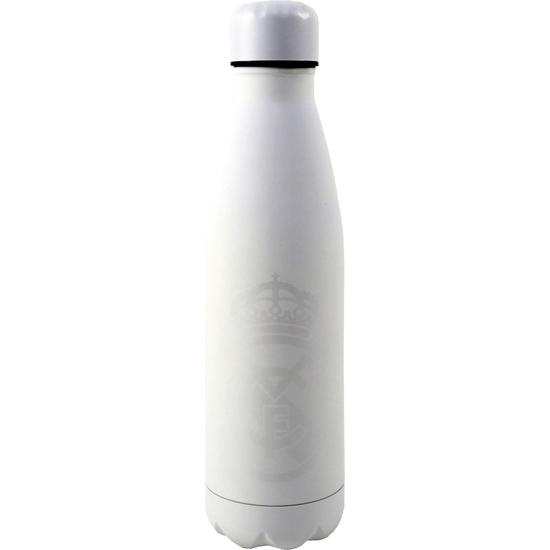 BOTELLA BLANCA ACERO INOXIDABLE REAL MADRID 600ML image 0