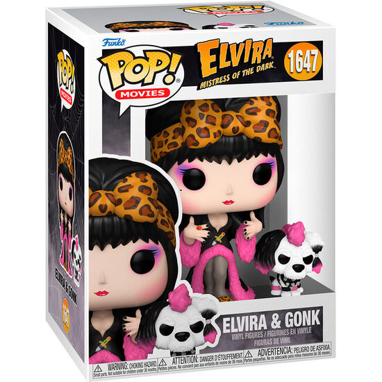 FIGURA POP ELVIRA MISTRESS OF THE DARK ELVIRA & GONK image 0