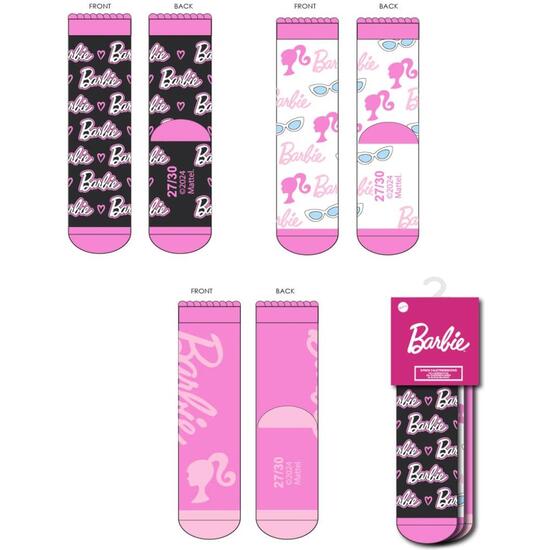 PACK CALCETINES 3 PIEZAS BARBIE image 0