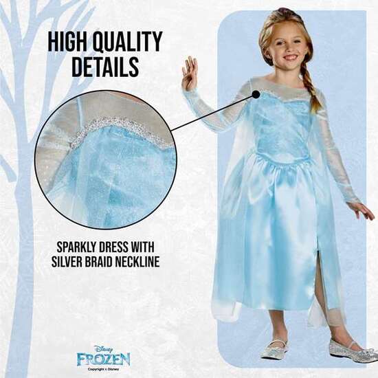 DISFRAZ INFANTIL DISNEY FROZEN ELSA CLASSIC TALLA. 3-4 AÑOS image 4