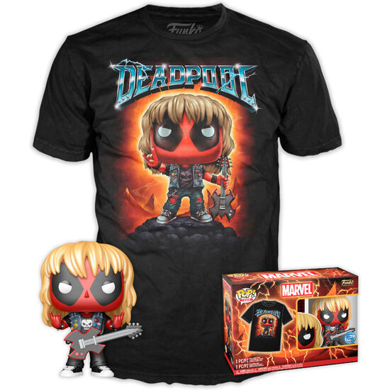 SET FIGURA POP & TEE MARVEL DEADPOOL HEAVY METAL image 0