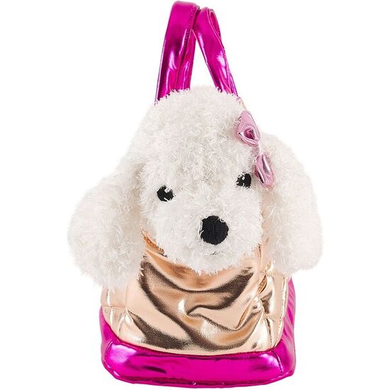 BOLSO MANO + PELUCHE DORADO PERRO DIDI 28CM image 1