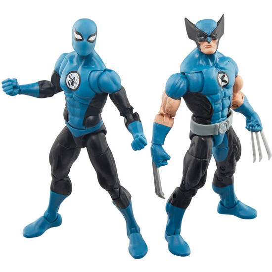 BLISTER 2 FIGURAS WOLVERINE SPIDERMAN LOS 4 FANTASTICOS MARVEL image 1