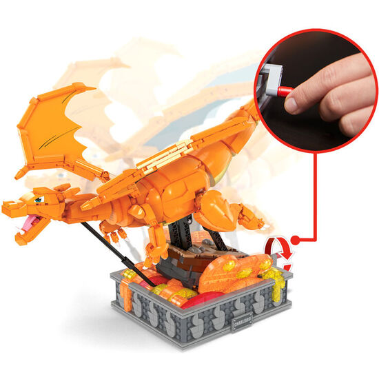 MEGA CONSTRUX CHARIZARD EN MOVIMIENTO POKEMON image 3