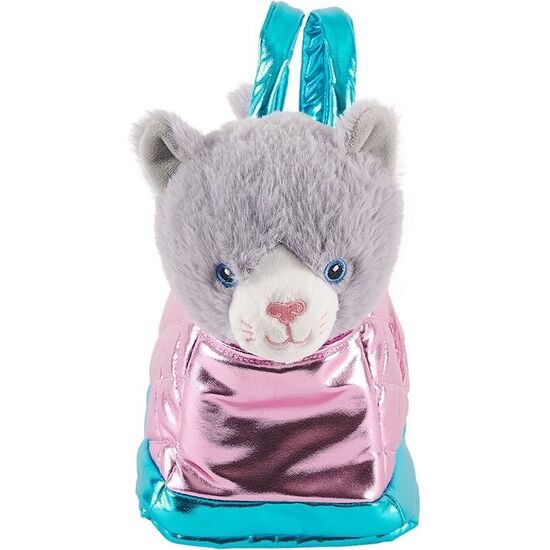 BOLSO MANO + PELUCHE ROSA GATO COCO 28CM image 1