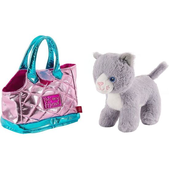 BOLSO MANO + PELUCHE ROSA GATO COCO 28CM image 2