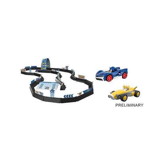 PISTA CARRERAS TEAM SONIC RACING INCLUYE 2 COCHES RADIO CONTROL  ESCALA 1:43, 2,4GHZ image 0
