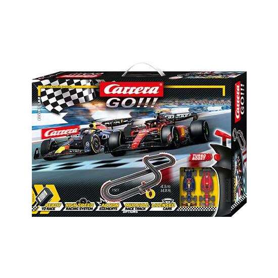 PISTA CARRERA FLYING LAP FORMULA 1. INCLUYE 2 COCHES  (F1 FERRARI SAINZ Y F1 RED BULL VERSTAPPEN) 4,3 METROS image 0
