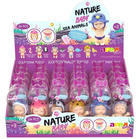 MUÑECO BEBE ANIMALES MARINOS 8CM SURTIDO image 0
