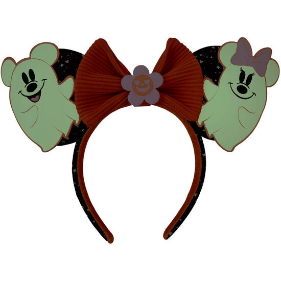 DIADEMA OREJAS FLORAL GHOST MICKEY &#38; MINNIE DISNEY LOUNGEFLY image 1
