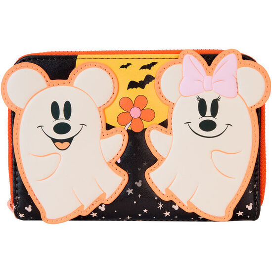 CARTERA FLORAL GHOST MICKEY &#38; MINNIE DISNEY LOUNGEFLY image 0