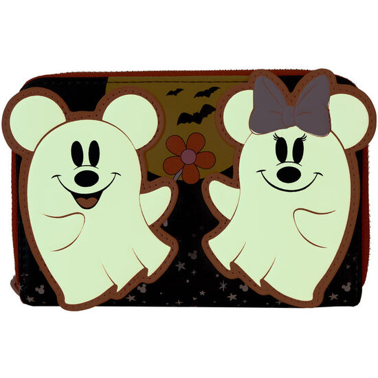 CARTERA FLORAL GHOST MICKEY &#38; MINNIE DISNEY LOUNGEFLY image 1