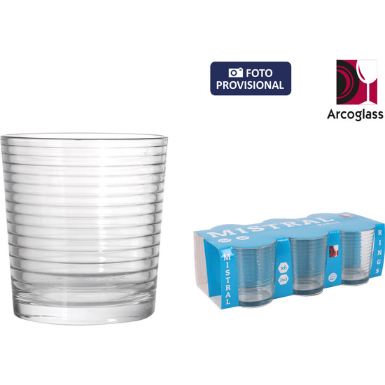 SET 6 VASOS 260ML MISTRAL RINGS AG image 0