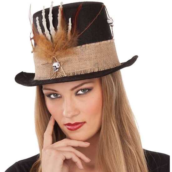 SOMBRERO CON MANO DE ESQUELETO image 0
