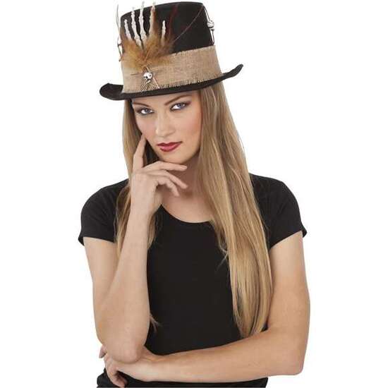 SOMBRERO CON MANO DE ESQUELETO image 1