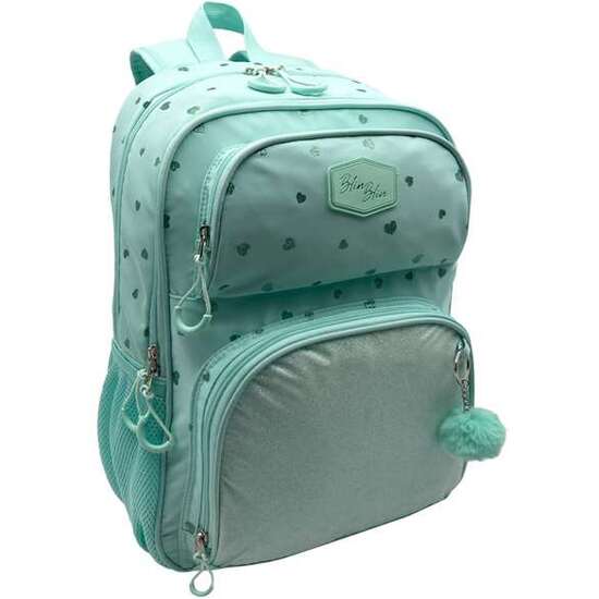 MOCHILA PRIMARIA BLIN-BLIN CORAZONES GLITTER  42 X 31 X 17 CM. image 0