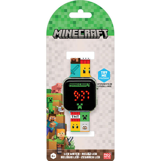 RELOJ LED MINECRAFT image 1