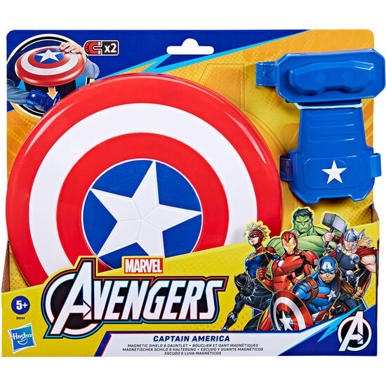ESCUDO Y GUANTELETE MAGNETICOS CAPITAN AMERICA VENGADORES MARVEL image 0