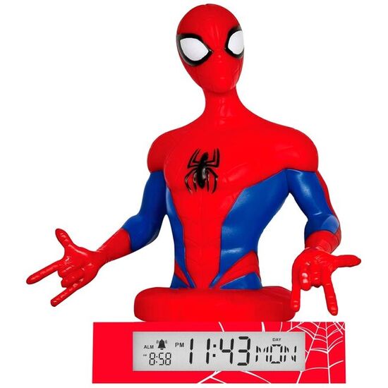 LAMPARA 3D CON DESPERTADOR SPIDERMAN MARVEL image 0
